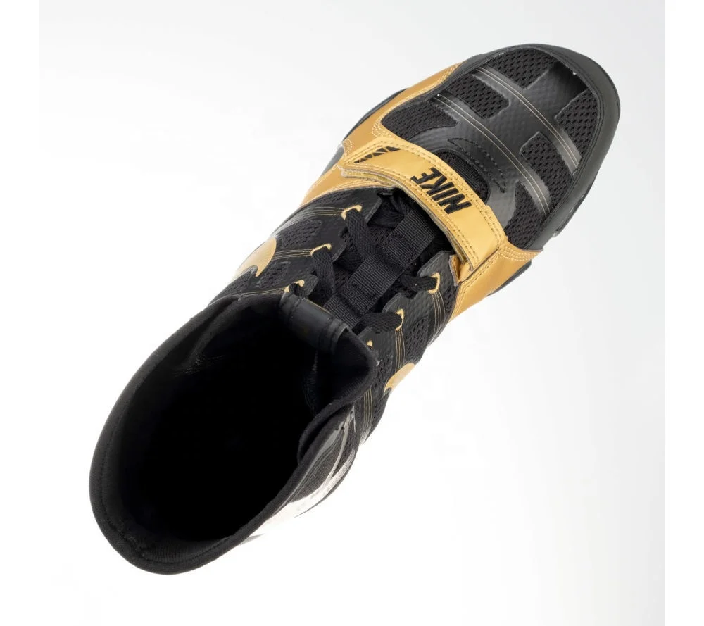 Latest Design Best Selling OEM Services PU Leather Breathable Upper Durable High Top Professional Wrestling Shoes Boxing Shoes