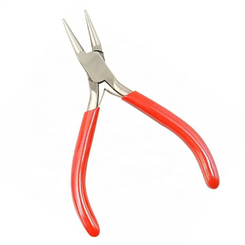 Round Nose Pliers for Fishing With PVC Plastic Bag Customized Logo Durable Stainless Steel Red PK Fishing Sports Customers Size
