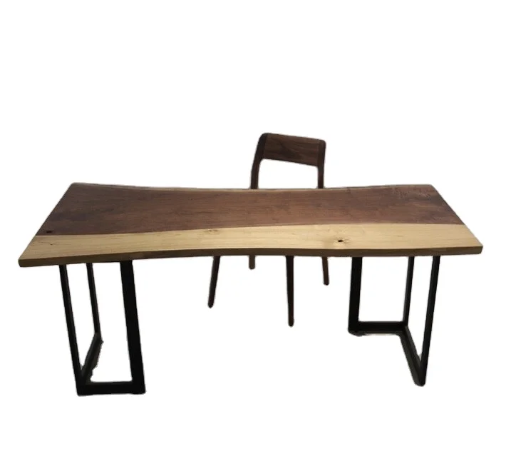 Glued Solid Wood Table Live Edge Slab Table Top Wood Table top Kiln-dry Wood Slab Table Top for home/living/hotel use