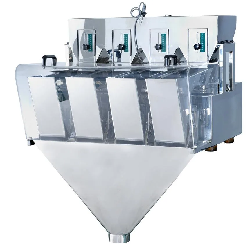 New highly integrated modular small granules packing machine 4 head linear weigher for weighing rice salt sugar sesame