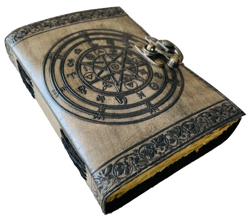 Magic Pentagram Leather Journal Diary Notebook New Spell Of black Customized Handmade Book Of Wiccan Hard Cover Note Book