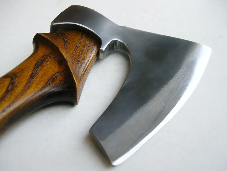 
Fist Axe Russian Axe Custom Handmade Steel Axe Wood Handle 
