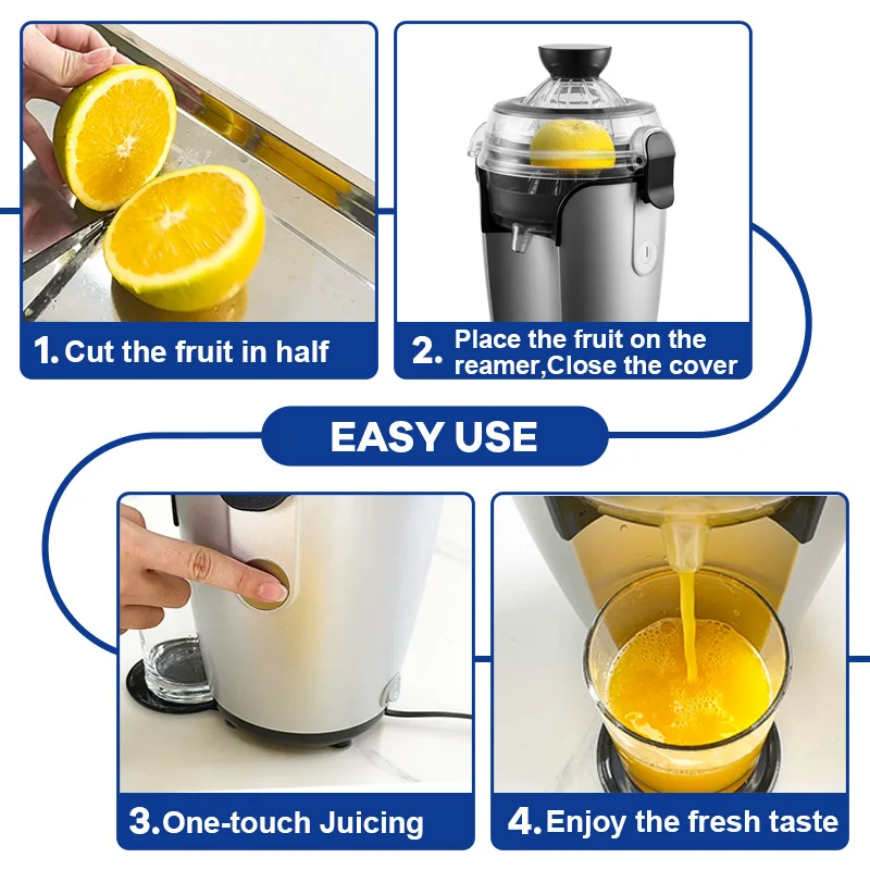 Wholesale OEM Easy Clean Home Use Automatic Fruit Orange Lemon Grape Electric Citrus juicer extractor machine Supplier