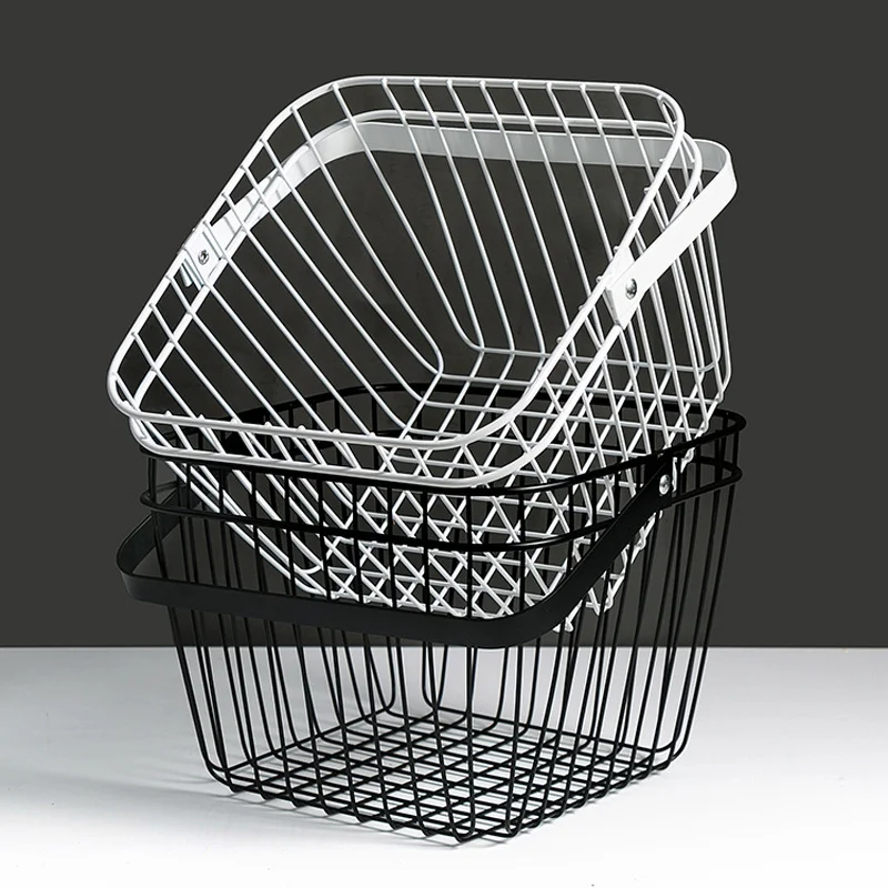 Iron Wire Metal Laundry Storage Basket for Cleaning and Organizing Clothing for Bathroom Use