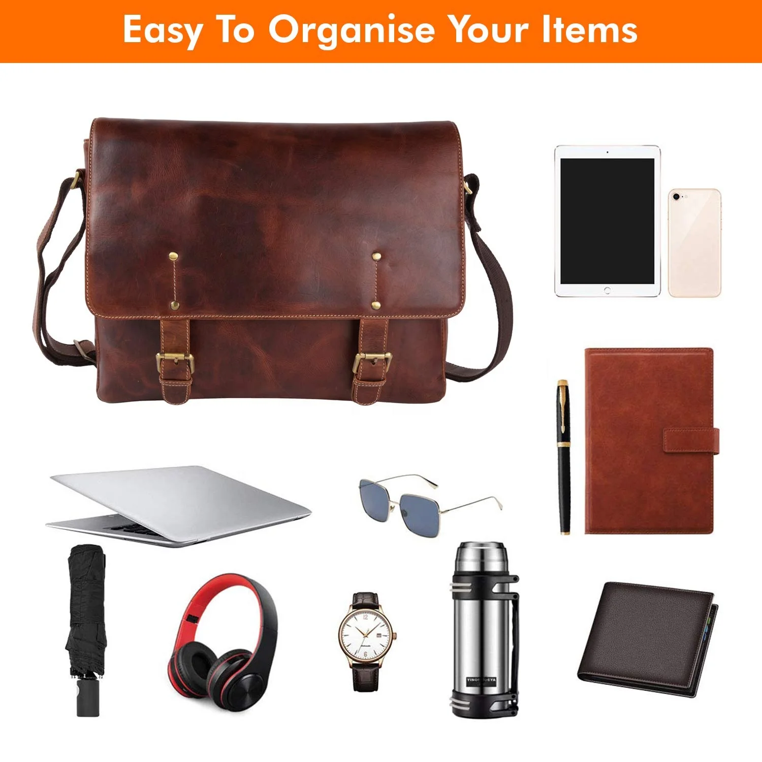 Leather Custom Engraved Leather Laptop Bag/ Unisex Laptop case Personalised with Your Name or Logo The Perfect Creative bag