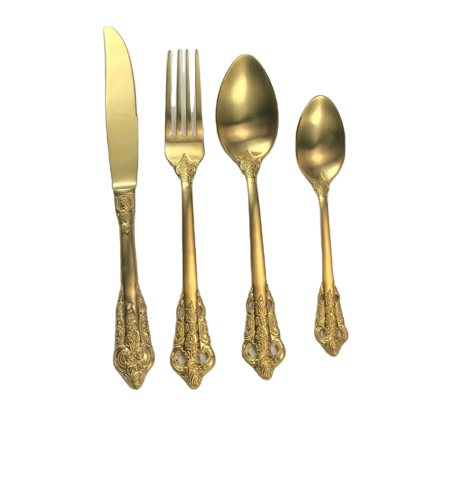 Brass Cheese Cutlery Set of 4 New Metal Spoon  And Fork Metal Flatware New Design Cutlery Spoon And Fork In Wholesale Price