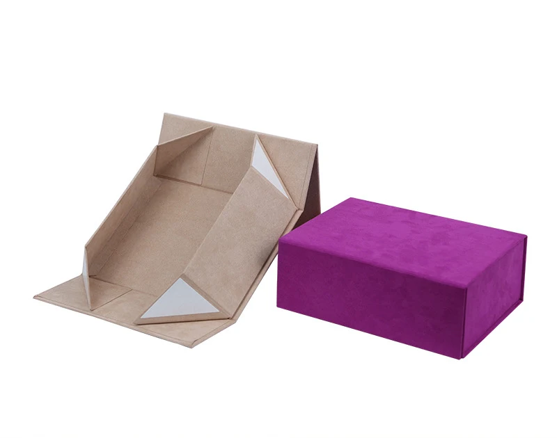 Customized Logo Luxury Cardboard Collapsible Folding Rigid Clothes Wig Packaging Magnetic Closure Large Velvet Gift Boxes