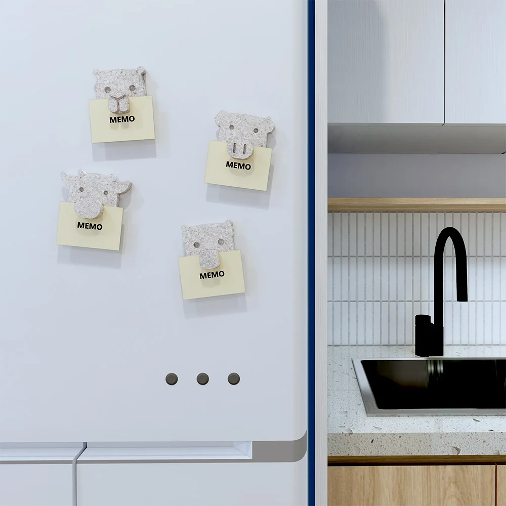 Customize Magnetic Refrigerator Clips Holder Note Paper Memo Clip Holder Kawaii Calf Shape Magnet Clip