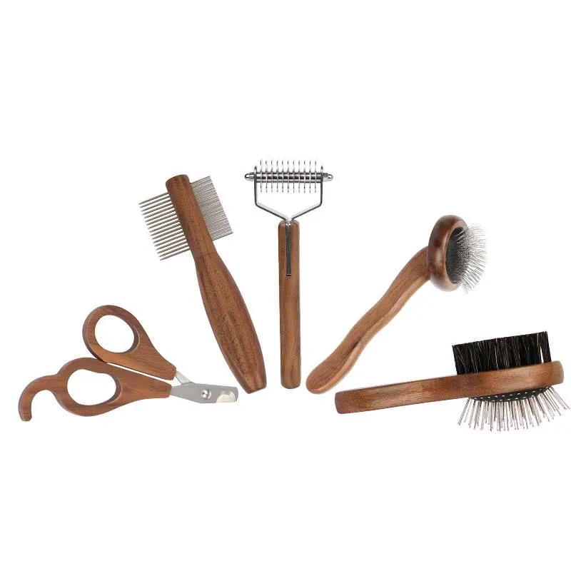 Cepillos Para Perros Deshedding Wooden Self Cleaning Cat Comb Pet Grooming Dog Bath Brush Brosse Pour Chien Chat Pet Brush