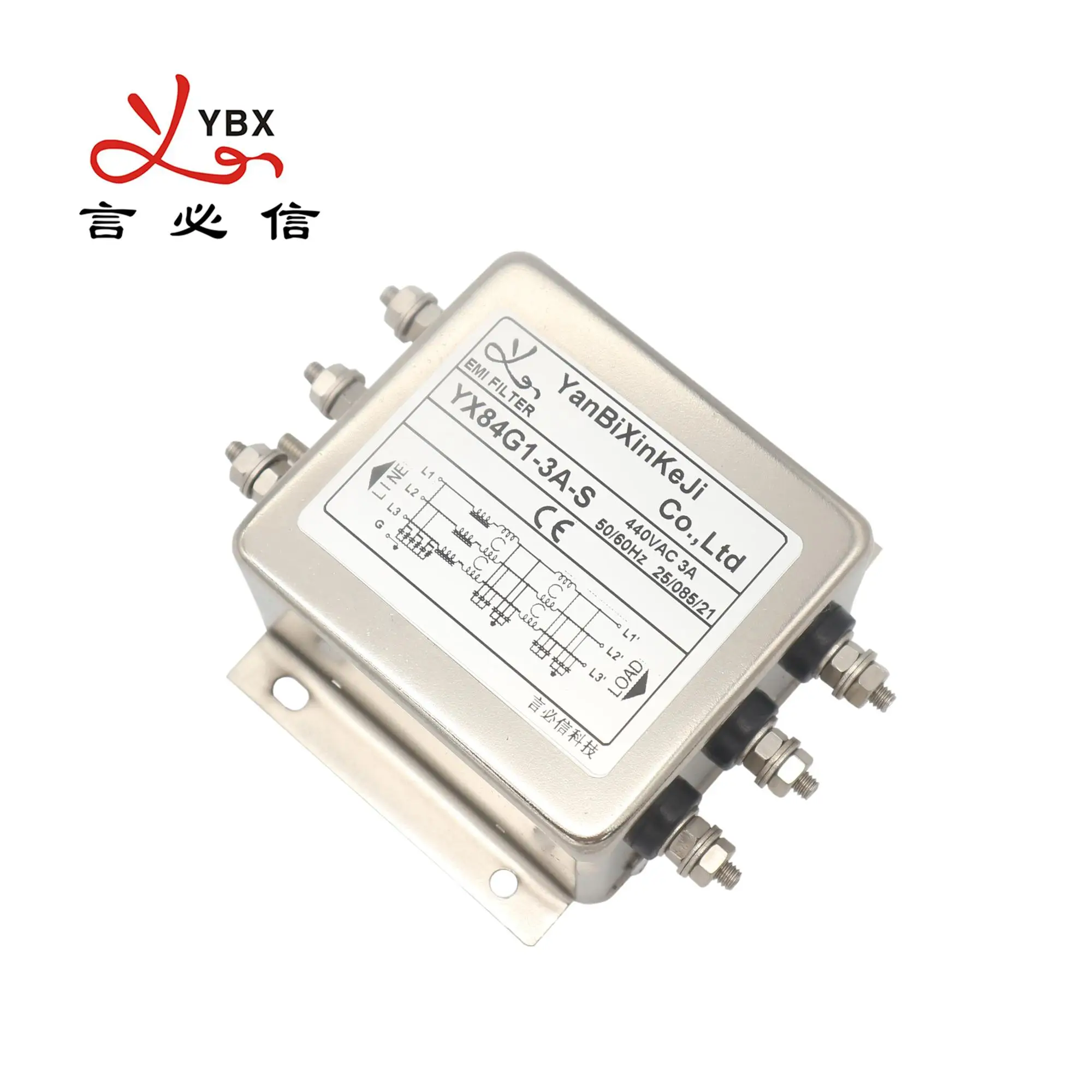 High Quality 100A Three Phase Power Filters Mechanical And Electrical Equipment EMI Filters