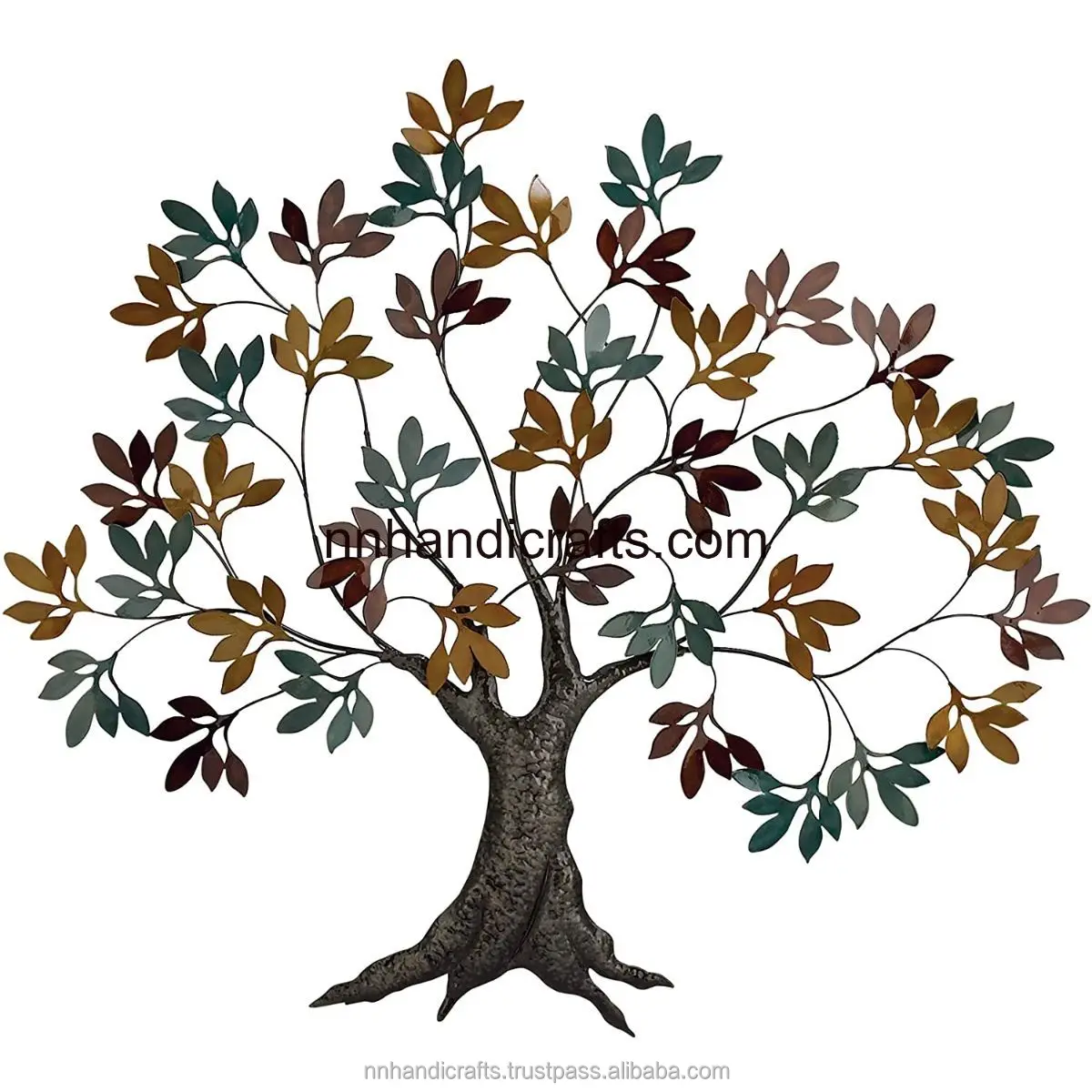 Industrial Metal Iron Golden Powder Coated Brass Round Perforated Murals Accent Decorative Accents For Dining Room Restaurant Ki