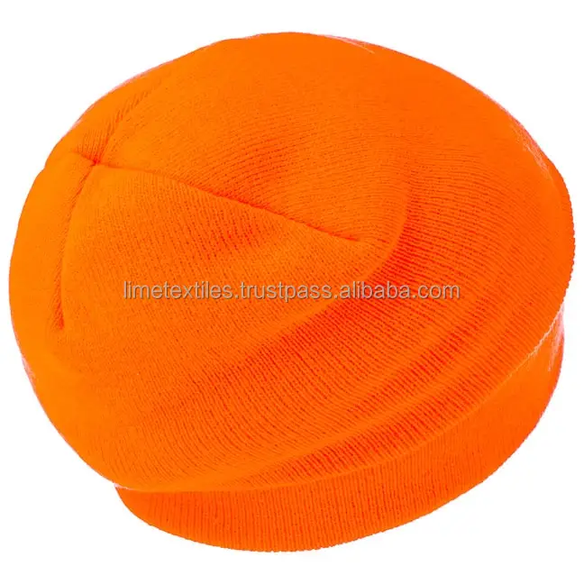 High Quality Winter Hat Embroidery Logo Knitted Beanies Hat / custom rainbow beanies with custom label