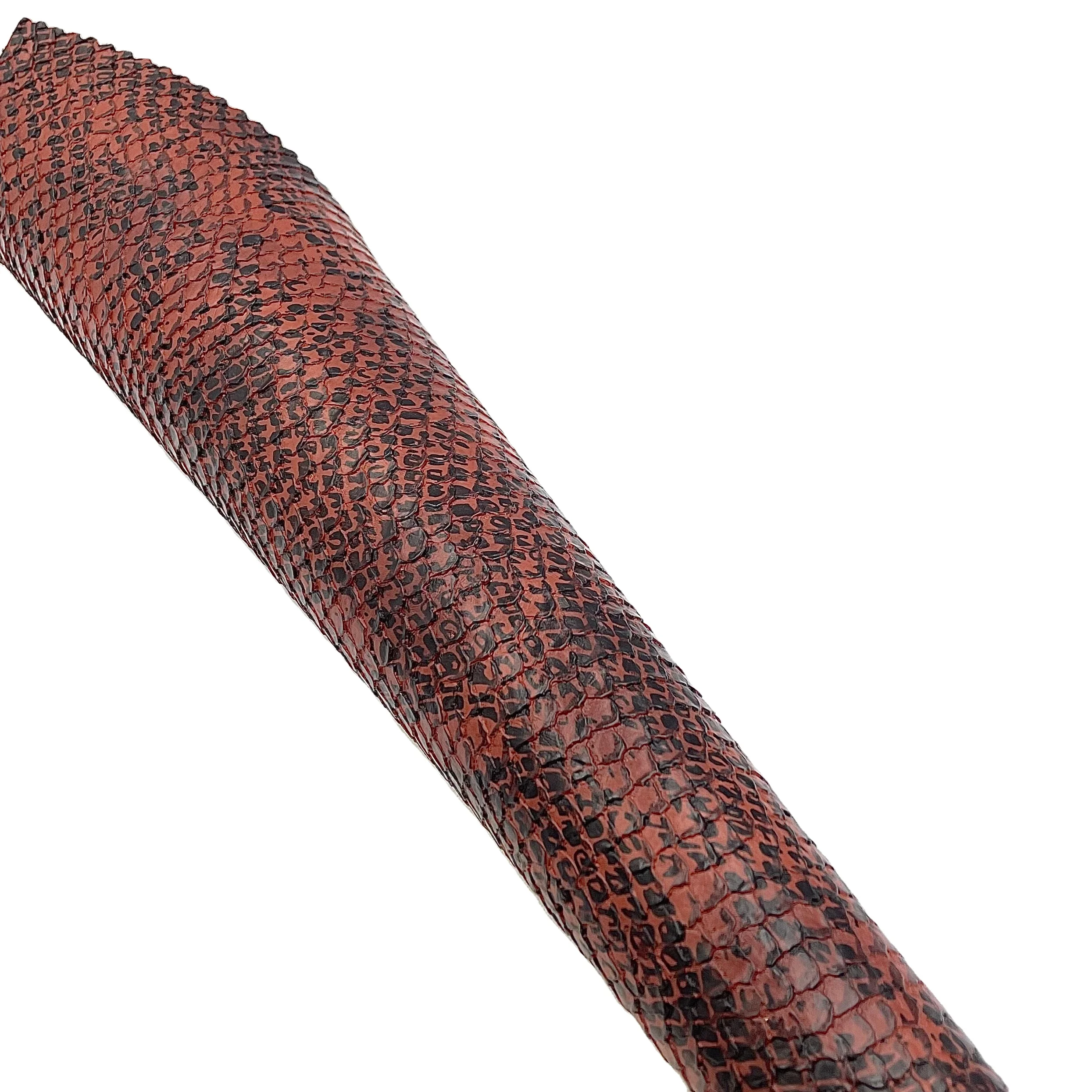 Высококачественная биоразлагаемая Водонепроницаемая полиуретановая вспененная искусственная змеиная кожа EPO для ремней и аксессуаров