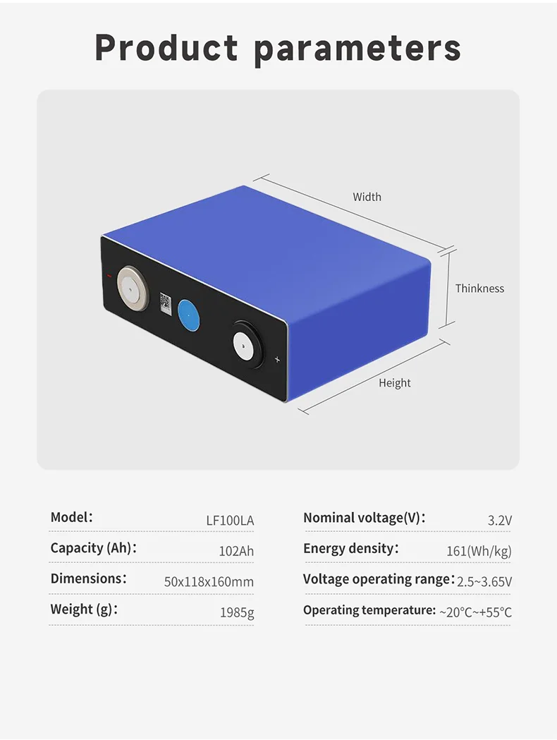 LF 100LA 3.2V 100Ah Lifepo4 Battery Lithium Ion Cell /Home Energy Storage System Battery
