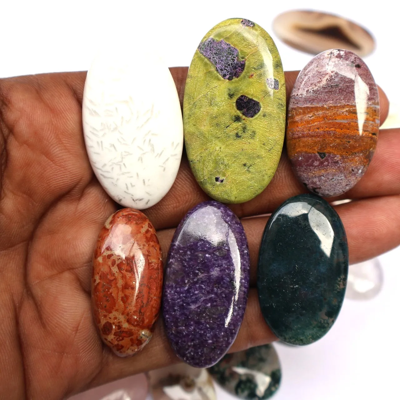 High Quality Natural Mix Gemstones Cabochon Loose Bulk Crystal Jaipur Mix Lot High Quality Multi Mix Natural Loose Jaipur