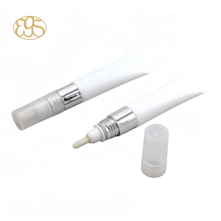 20 ml egg liquid applicator with long brush for DIY cake cookie baking HDPE LDPE PP green Bio-resin squeezing plastic soft tube