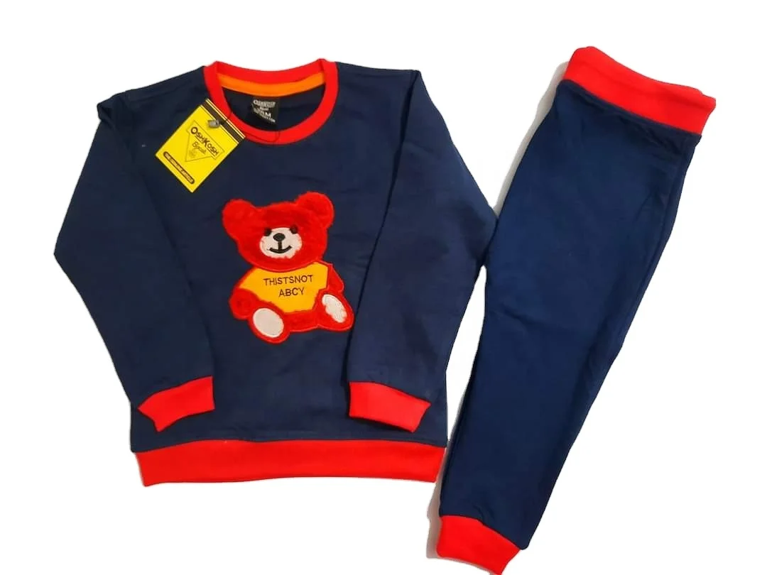 OEM Factory Short Wholesale Kids Pajamas Baby Boy Clothing Sets 2-14 Years from Bangladesh