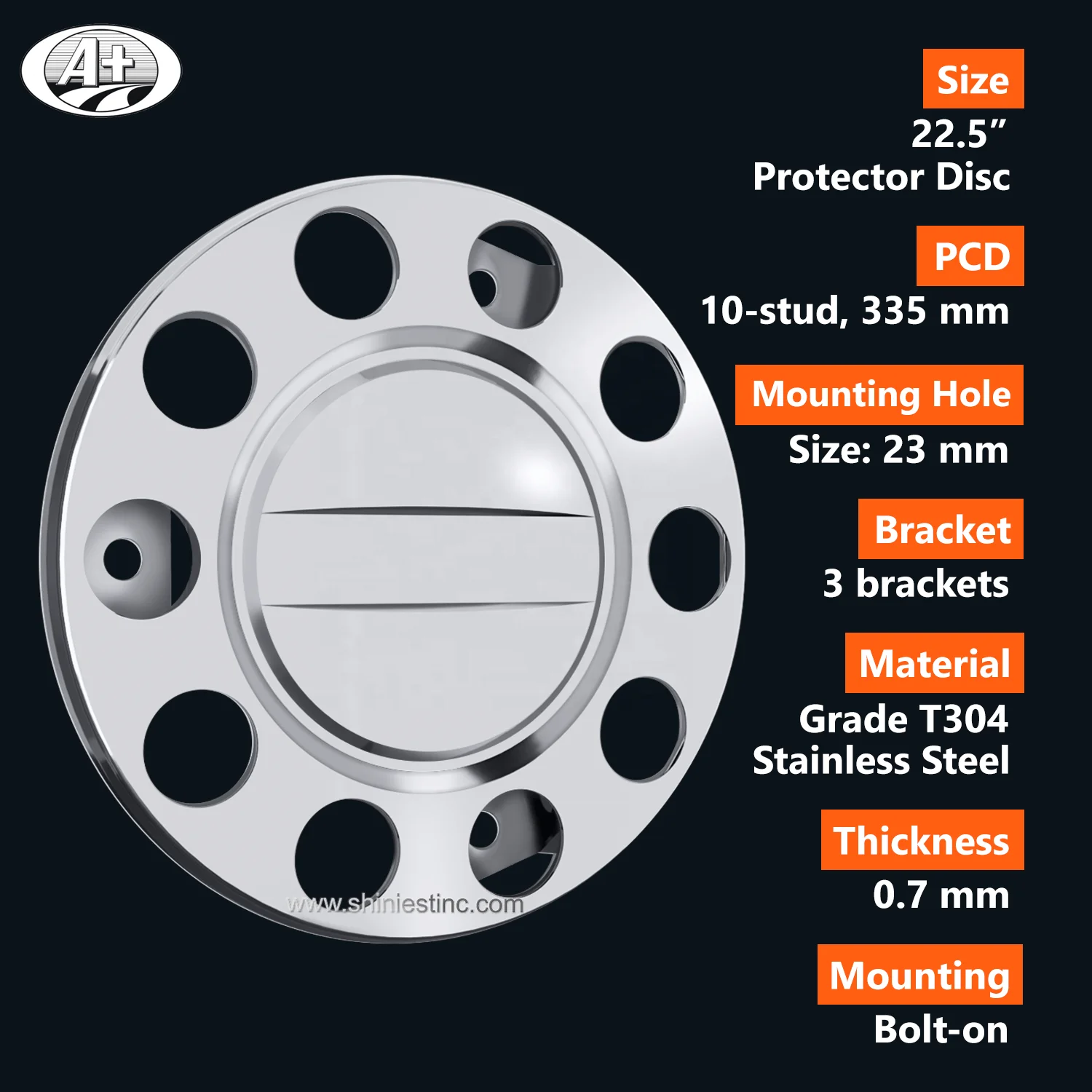 Защитное кольцо T304 из нержавеющей стали 225 с 2 линиями