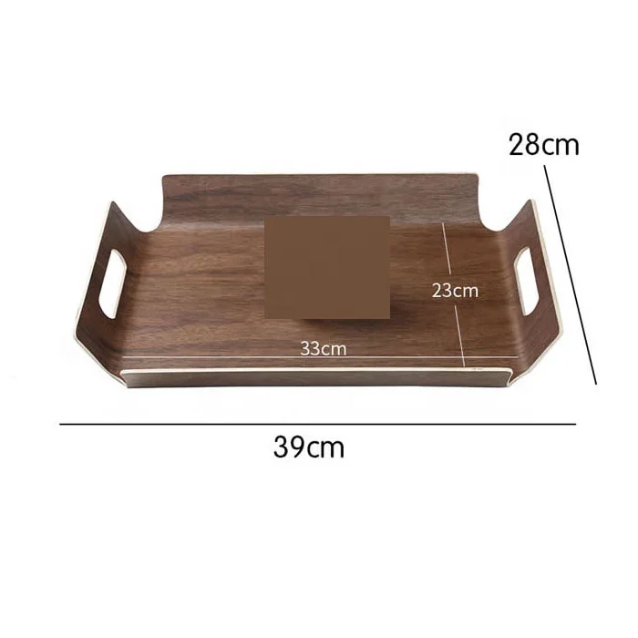 Wooden Handmade Serving Tray for Dining Table and Kitchen Square Shape Serving Tray For Fruit cake Snack Wholesale