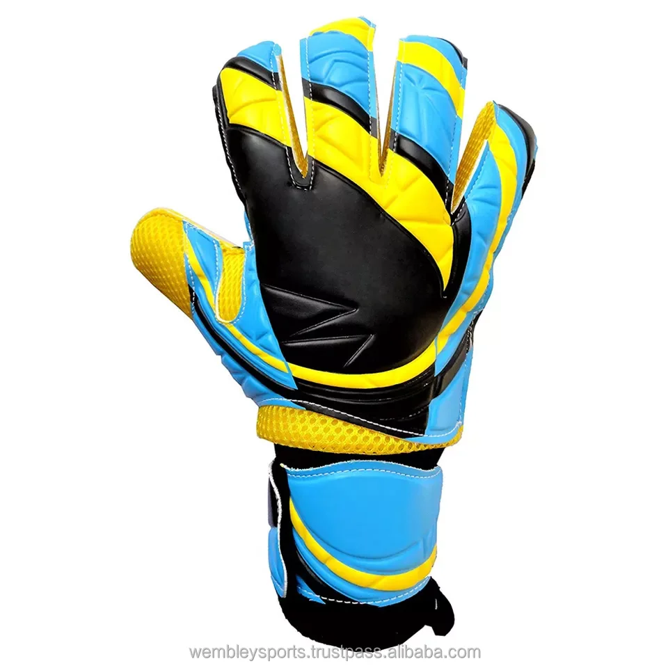 Custom Professional Football Goalkeeper Gloves Junior Adult Sizes Latex Material Sport Soccer Goalie Keeper Gloves