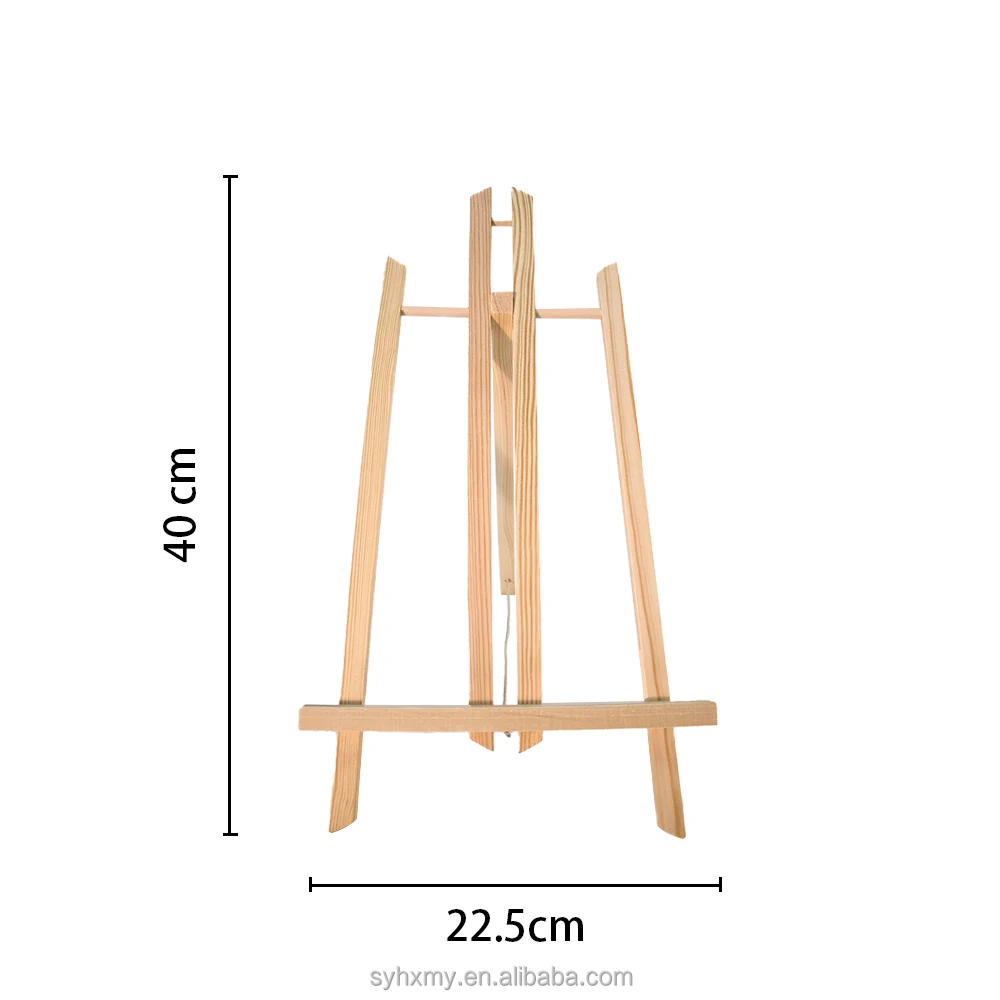 40CM Desktop Easels Kids Wooden Art Easel For Painting Display Stand Adjustable Triangular Easel