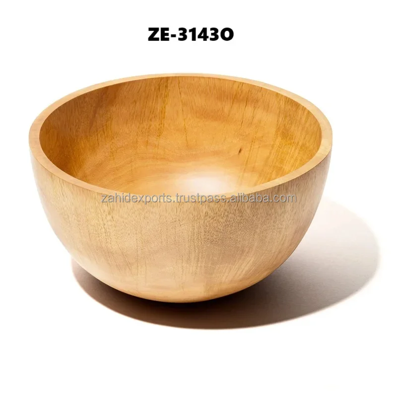 Best Eco-Friendly Custom Logo Kitchenware B Smith Wood Bowl Disposable Ash Wood Bowl for Bowling on Wood Lanes