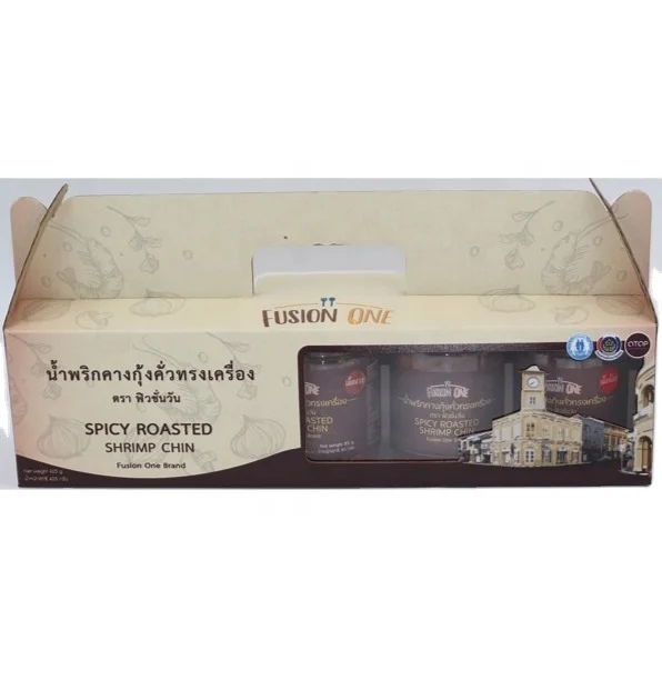 Good Price Thai Chili Paste Spicy Roasted Shrimp Chin 85g Natural Ingredients No Color Added Set of 5 Flavors in Nice Packaging