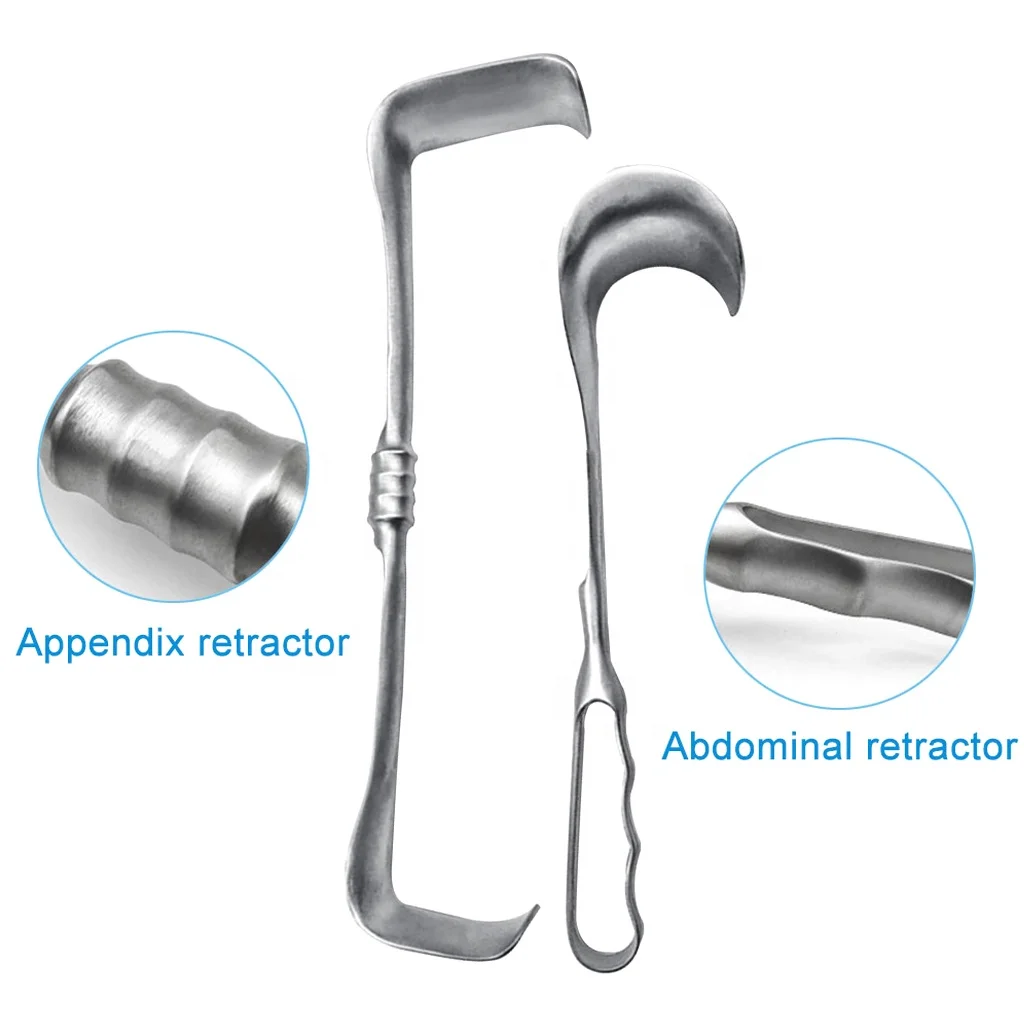 Hot Sale Abdominal Retractor Set High Quality Stainless Steel Appendix Retractor Surgical Instruments Deaver Retractor