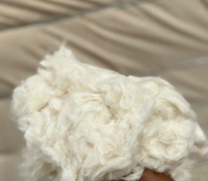 Raw white cotton waste dropping fiber comber noil card fly competitive price for spinning yarn filling material _ Ms. Min