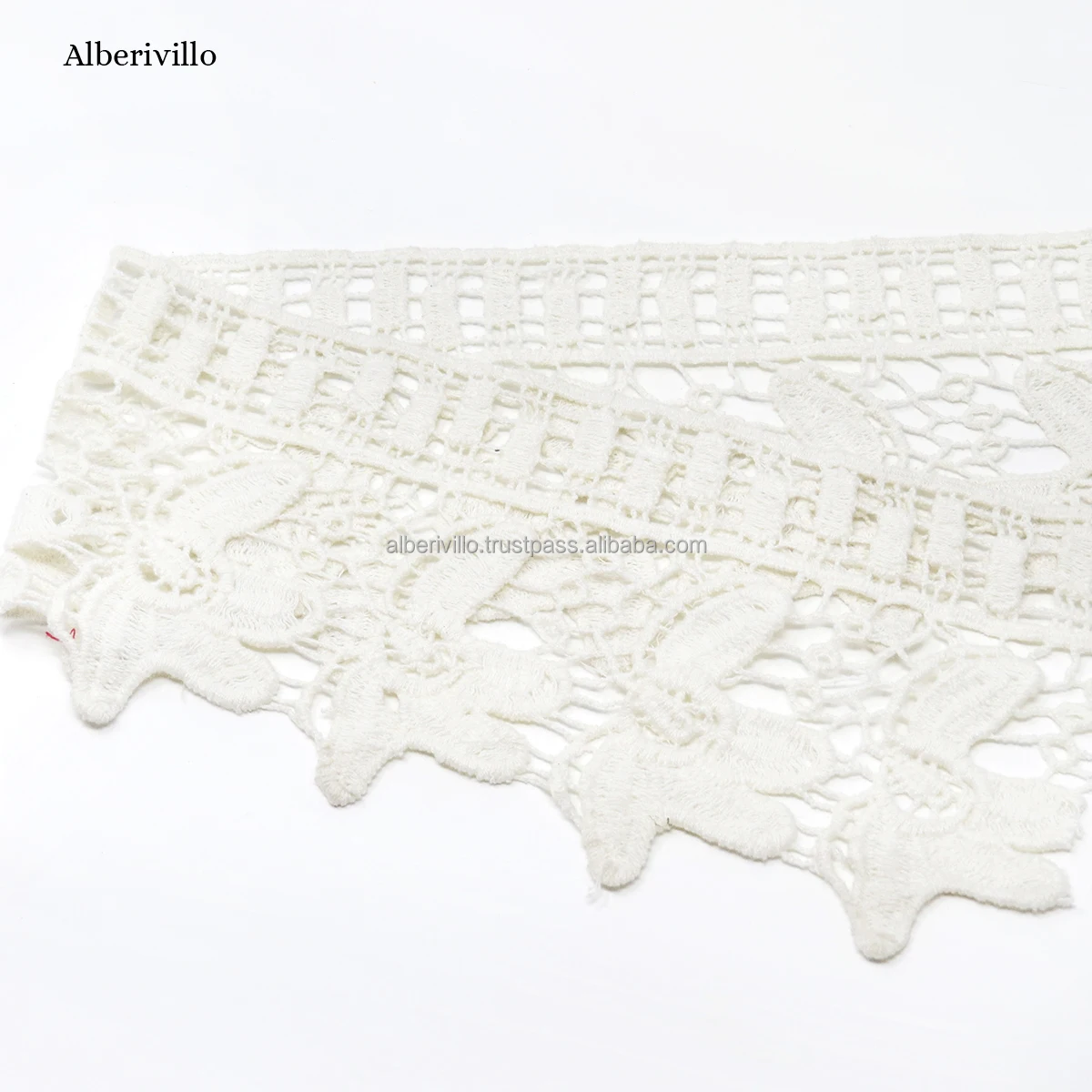 Indian Textile Handmade Lace Mesh Flower Embroidered Lace Fabric Silk Home Sewing Crafts