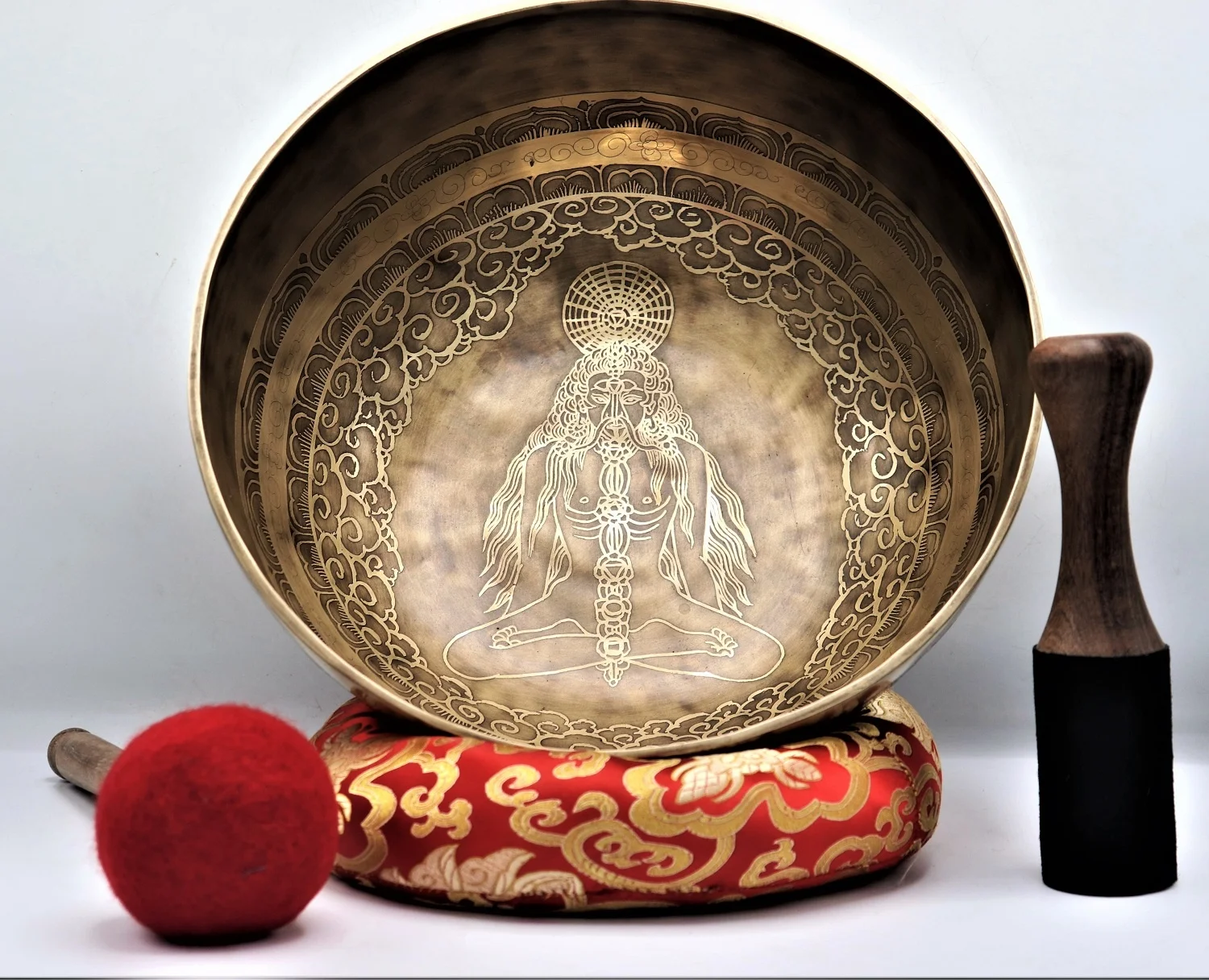 Твердая латунная натуральная лечебная чаша религиозная мантра ручная Поющая для домашнего декора Звуковая терапия и Медитация