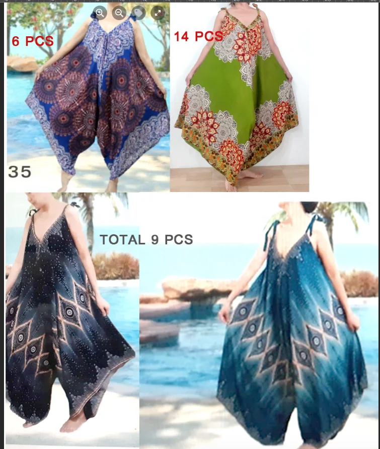 Комбинезон-шаровары Alladin в стиле хиппи в стиле бохо, комбинезон для йоги с широкими штанинами, комбинезон-шаровары с принтом мандалы в стиле арт-деко, пляжная одежда