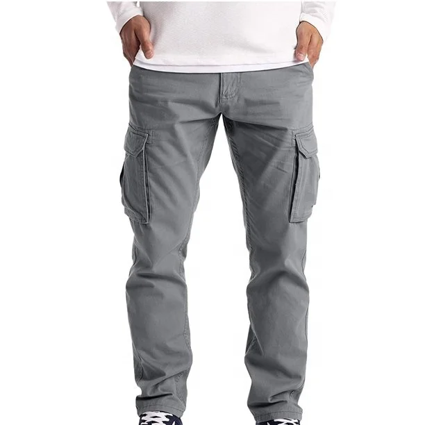 Wholesale Custom Men Multi-pockets Hip Hop Pants Trousers Streetwear Casual Fashion Cargo Pants Mens