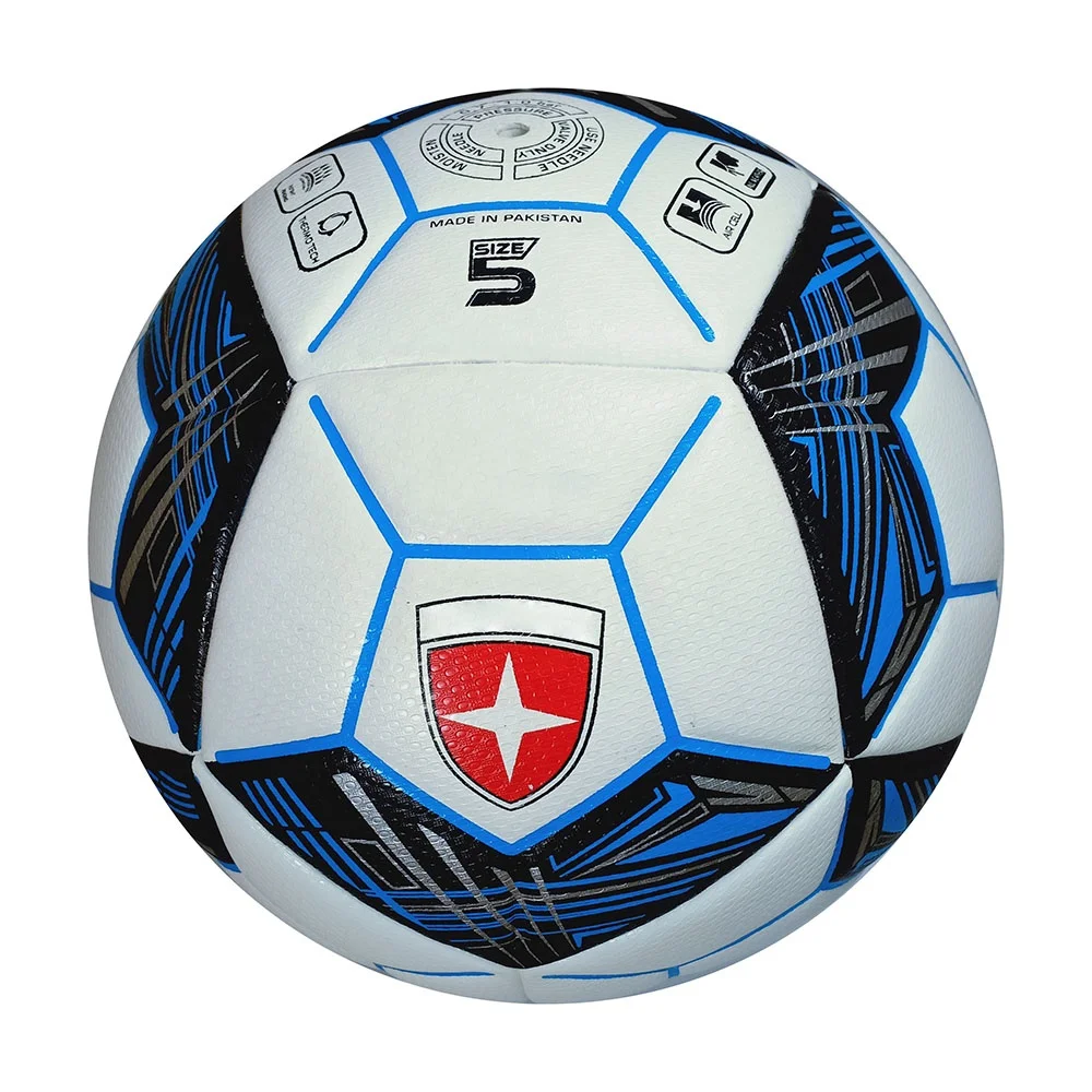 Хорошее качество спортивный тренировочный футбольный мяч размер 5 ламинированный из искусственной кожи высокое сделано в Пакистане