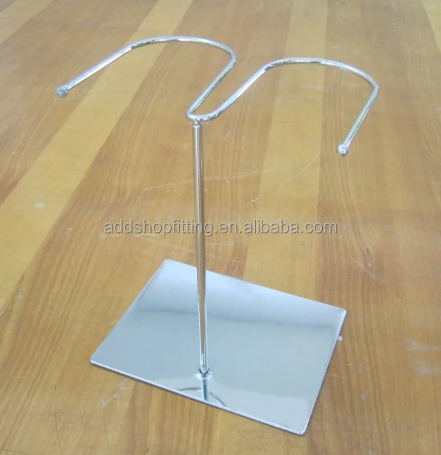 Steel double rack boot holder display stand for shop