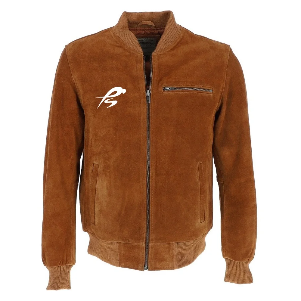 Мужская кожаная куртка с воротником-стойкой повседневная мотоциклетная из искусственной кожи верхняя одежда пальто карманами на молнии