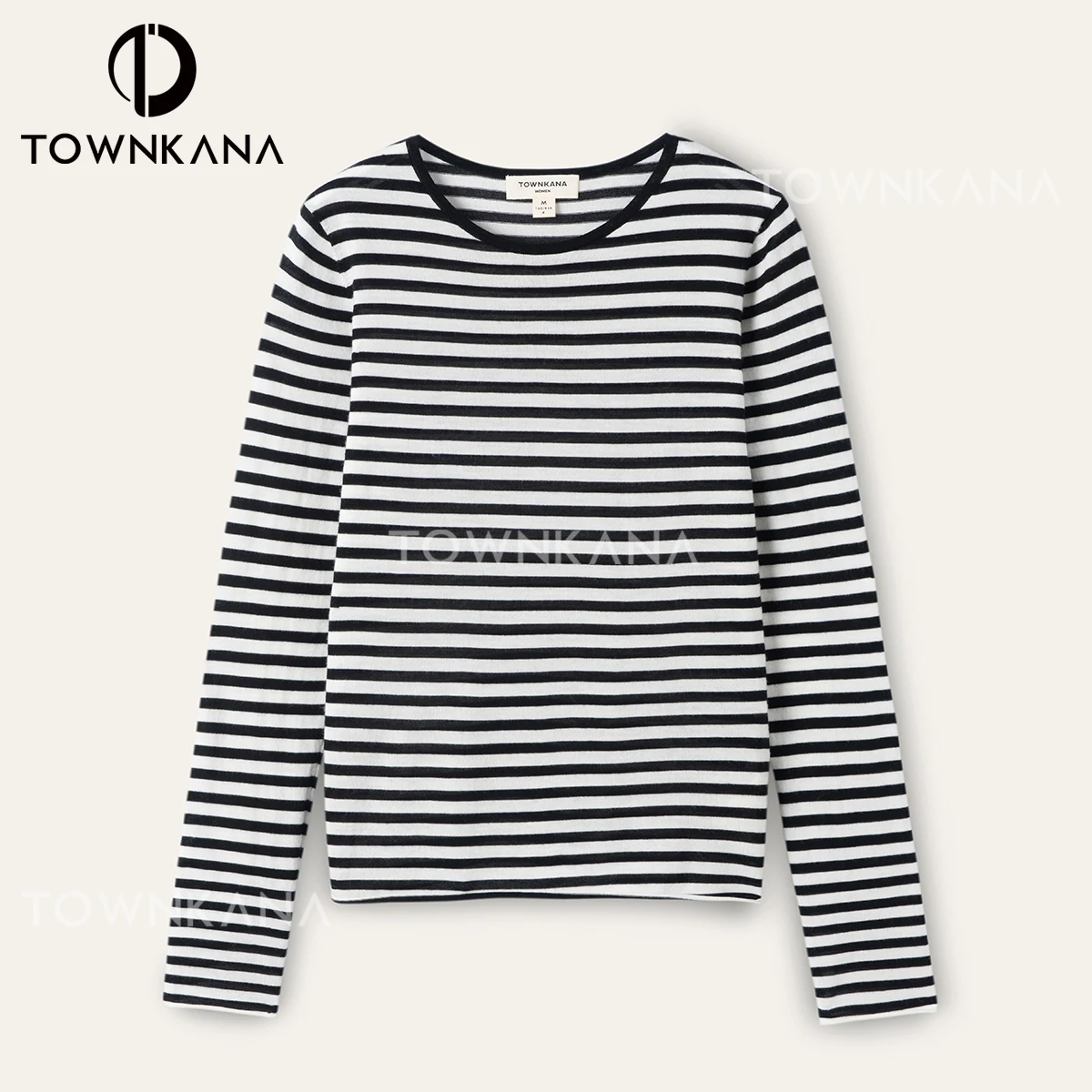 High quality zebra striped wool sweater with simple black and white striped wool sweater for women