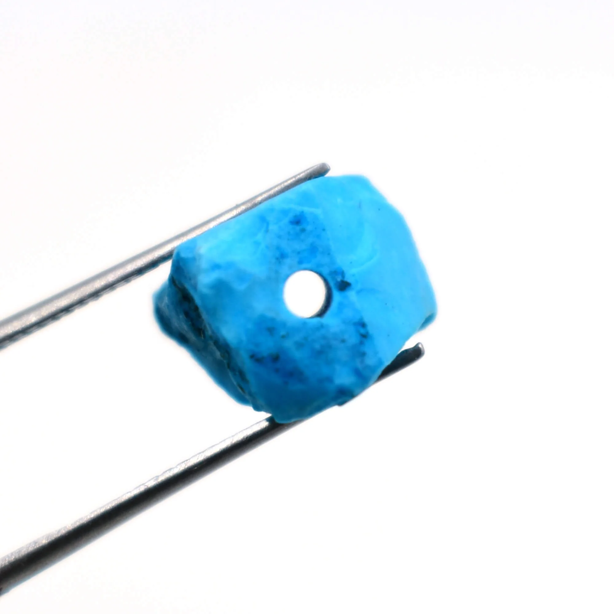 Howlite turquoise raw gemstone 2 mm drill hole beads for jewelry making healing crystal december birthstone turquoise supply