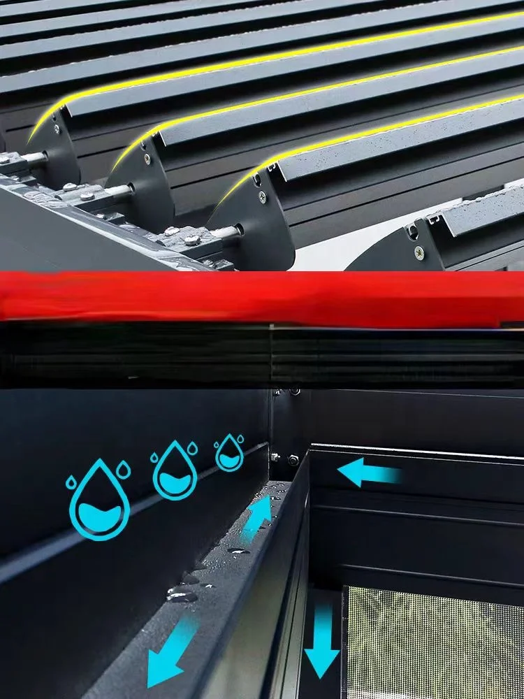 3x3 3x4 4x4 6x4 m OEM Factory Modern Outdoor Bioclimatic Pergola Aluminum Louver Pergola