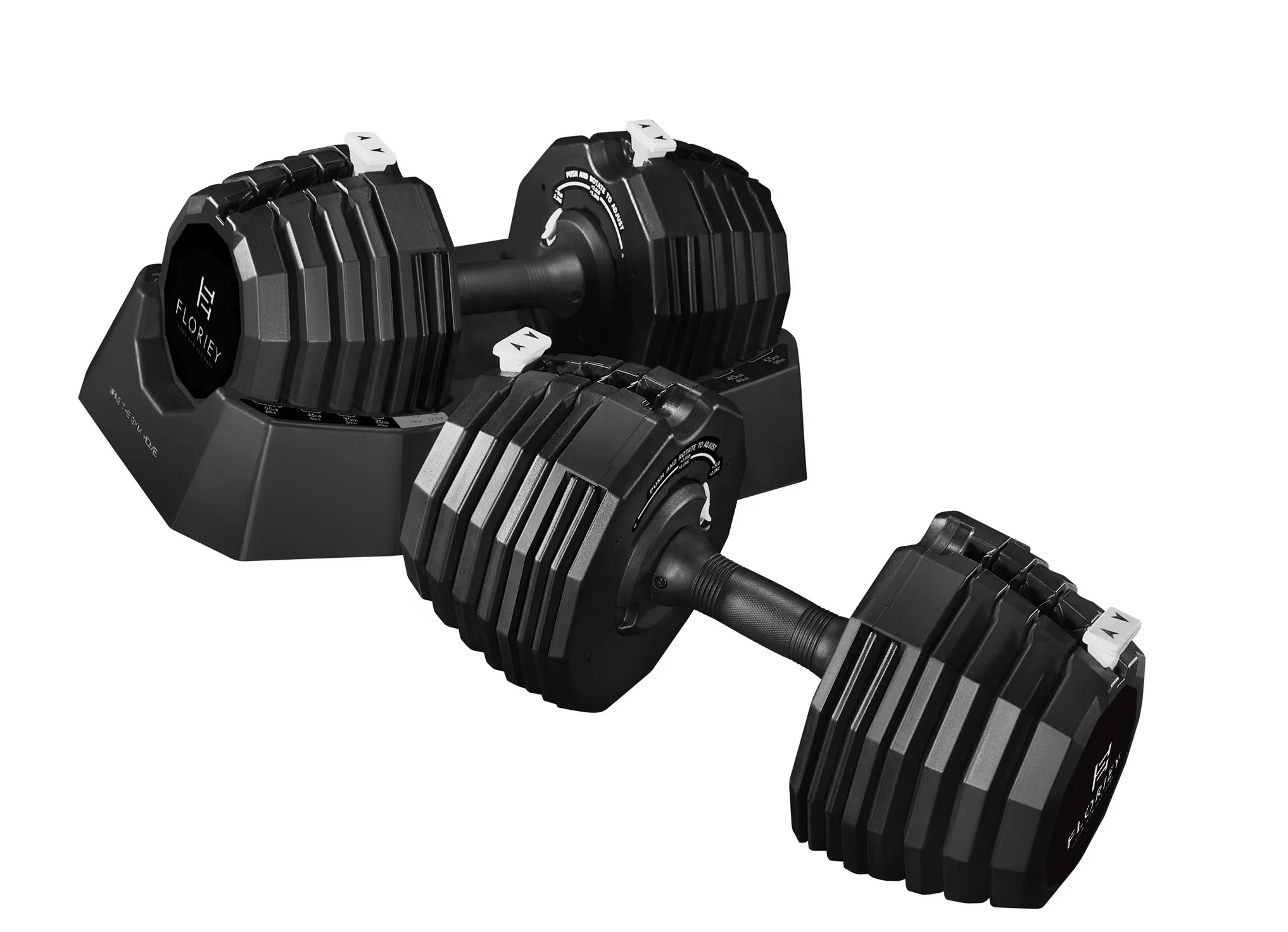 55LB 25KG Rubber Coated Adjustable Dumbbell free weights