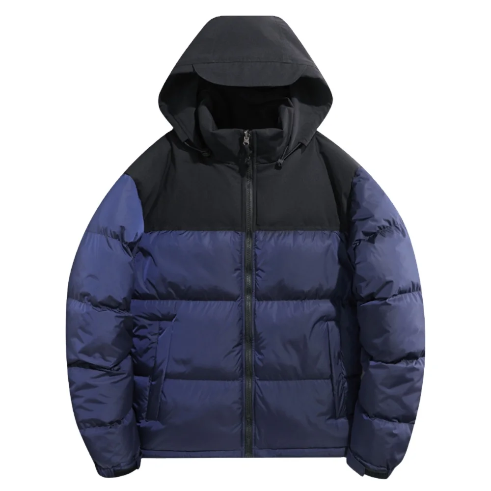 Men Winter Puffer Jacket Manufacturer Hooded Cotton Windproof and Thickened for Enhanced Warmth Ideal Work wear for Cold Weather
