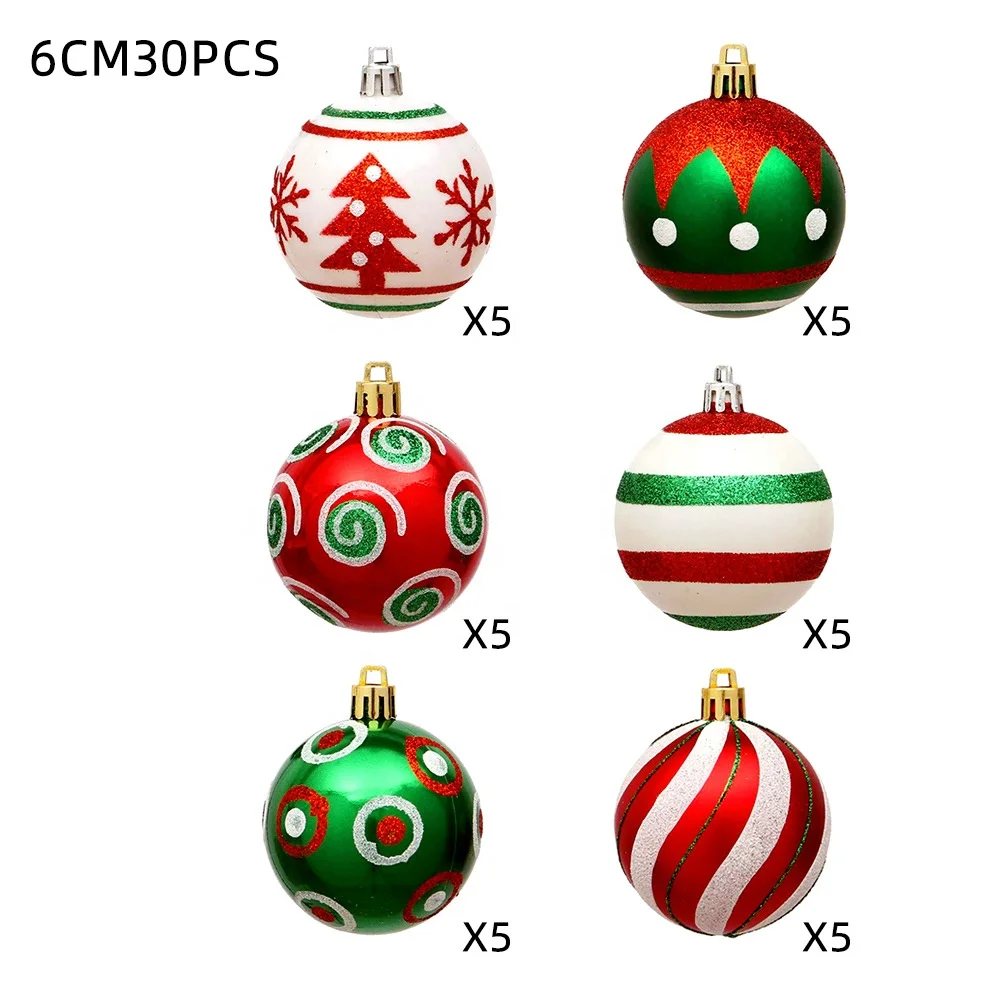 6CM Wholesale Christmas Balls Decoration  Handpainted Christmas Ornament