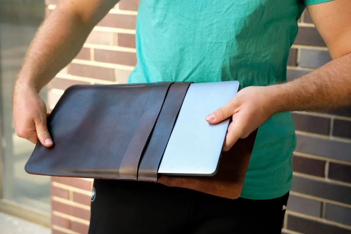 CLASSIC Genuine Leather Sleeve Cover Laptop Case Soft Leather Travel Briefcase Computer Business Eva Laptop Case/Sleeve/bag