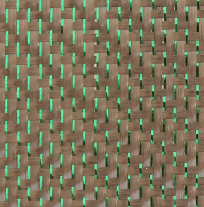 reflection green glitter carbon fiber fabric
