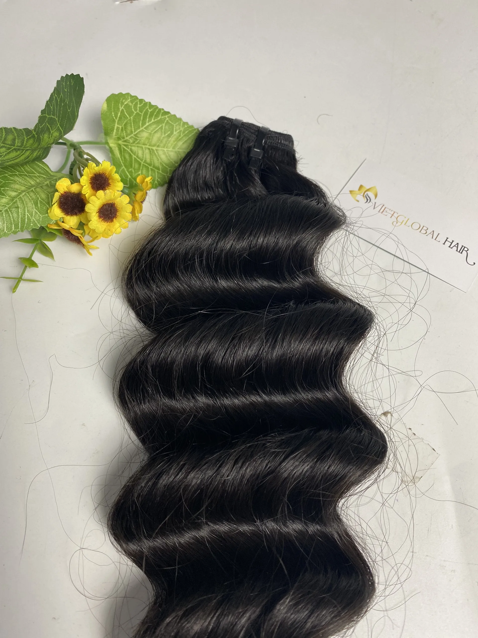 Ocean Wave 100% wholesale price raw human hair quality products double weft double drawn
