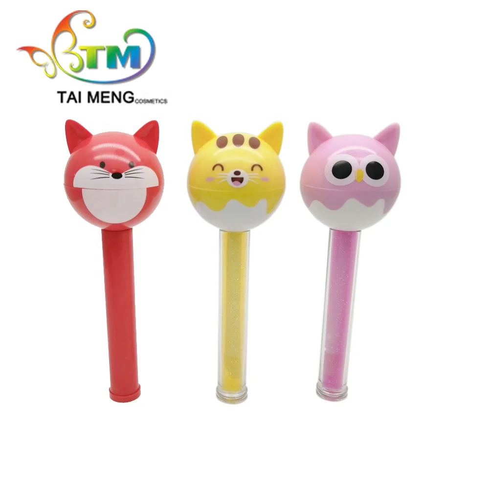 2021 novel pink panther cap lollipop Private label lip balm wholesale