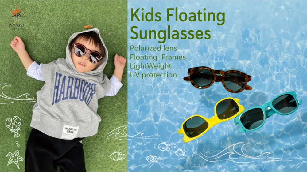 Luxury Acetate Stylist Kids Floating Sunglasses for OEM Logo Customize Welcome