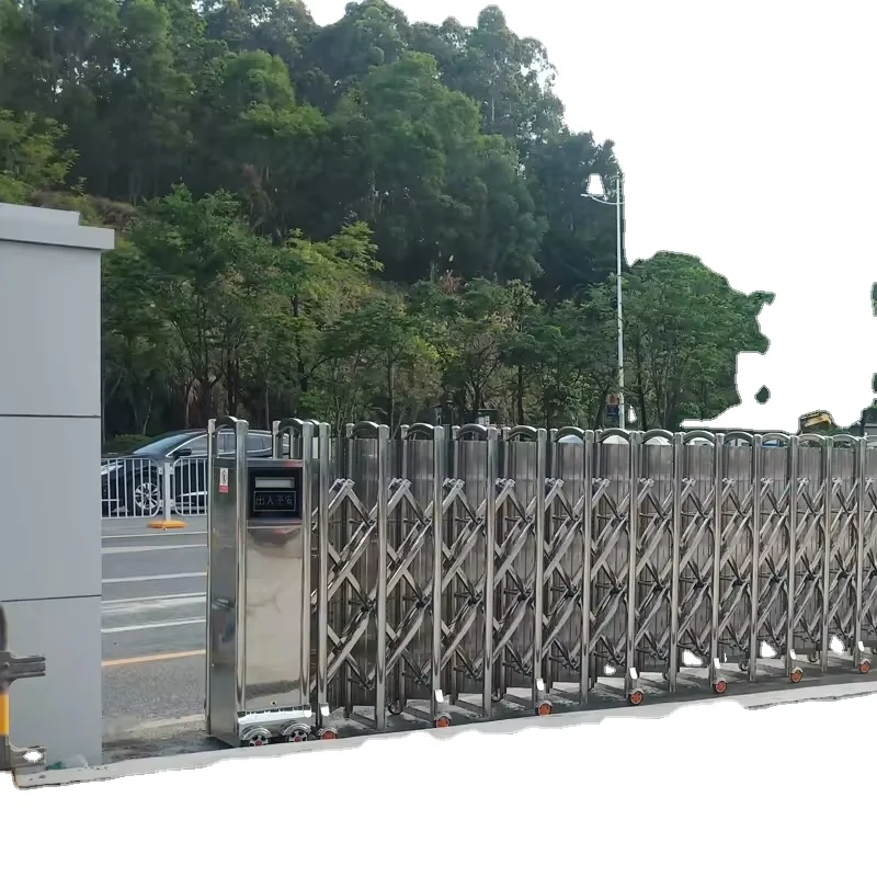 Automatic Stainless Steel Retractable Door Industrial Sliding Gate For Factory