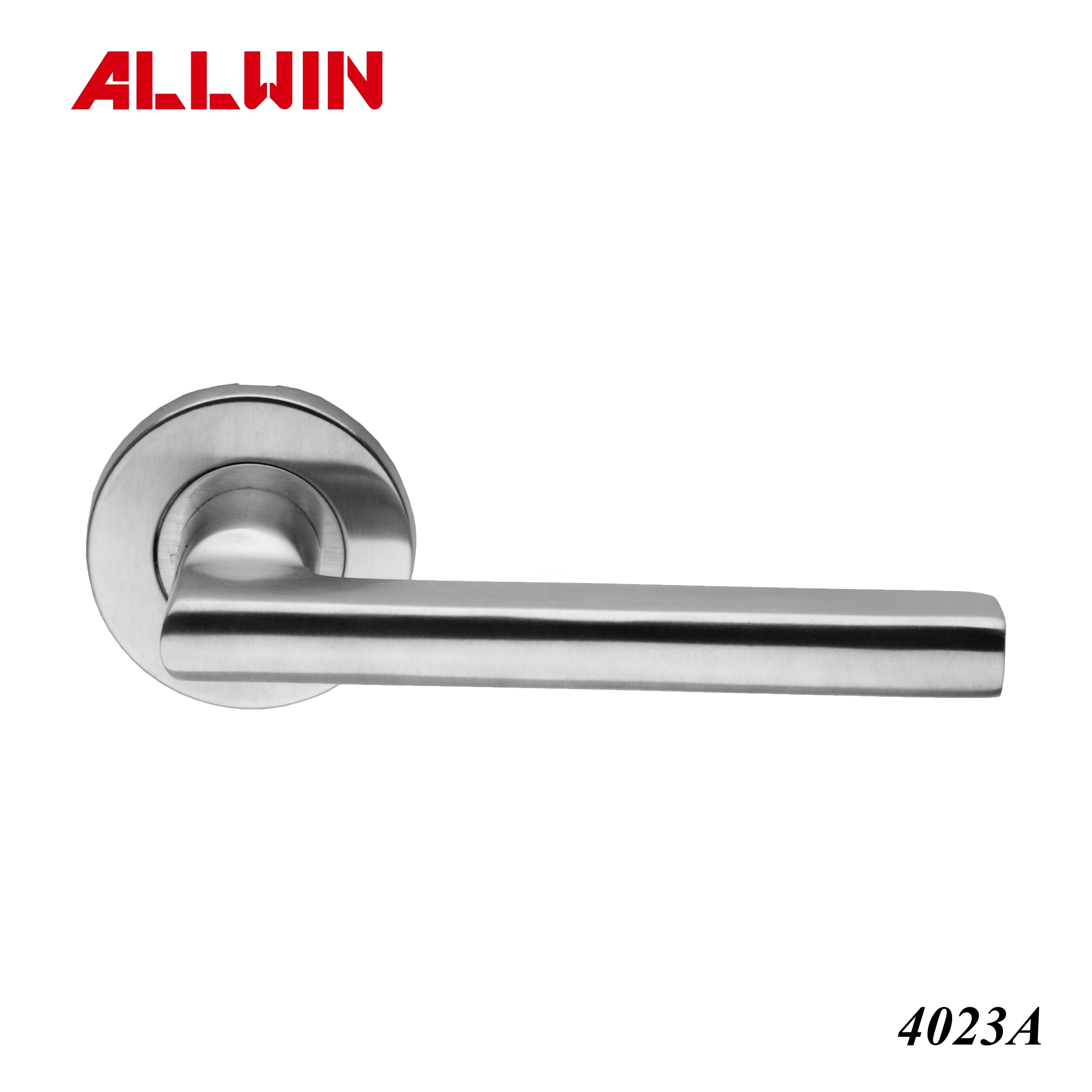 Modern European Design Stainless Steel Hollow Lever Door Handle Satin Finish Wooden Glass Home Office Hotel Apartment Windows
