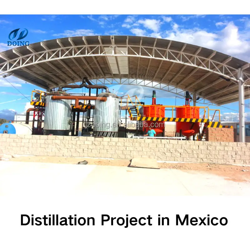 High oil output waste motor engine oil distillation machine Refine crude pyrolysis oil to diesel refinery plant for business